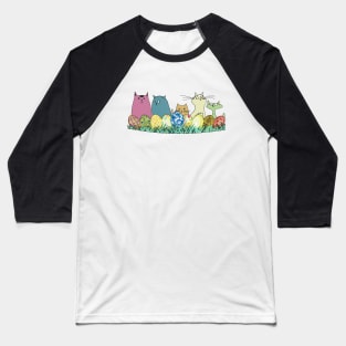 Cute Easter Cats Baseball T-Shirt